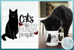 Cats Are My Favorite People Funny Cat Quote SVG Product Image 1