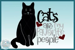Cats Are My Favorite People Funny Cat Quote SVG Product Image 2