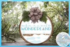 Christmas SVG | Walkin In A Winter Wonderland Round Sign SVG Product Image 2