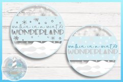 Christmas SVG | Walkin In A Winter Wonderland Round Sign SVG Product Image 3