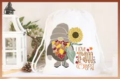 I love Fall Most Of All Quote SVG, Fall Gnome SVG, Fall SVG Product Image 3