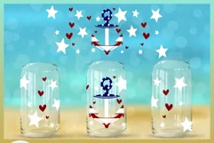 4th of July Anchor LIBBEY GLASS SVG, Can Glass Wrap Product Image 3