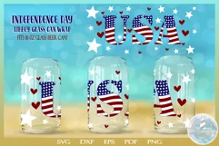 4th of July USA Independence Day LIBBEY GLASS SVG Product Image 1