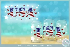4th of July USA Independence Day LIBBEY GLASS SVG Product Image 2