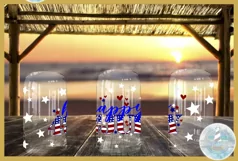 HGD - Indeendence Day 4th of July Libbey Glass Can Wrap - svg dxf eps pdf png file for cricut silhouette machines - sublimation waterslide