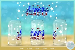 HGD - Indeendence Day 4th of July Libbey Glass Can Wrap - svg dxf eps pdf png file for cricut silhouette machines - sublimation waterslide