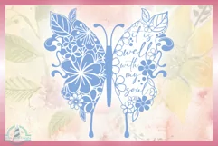 It Is Well With My Soul Bible Quote Butterfly Mandala SVG Product Image 4