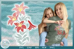 HGD - Lillies Lily Flower SVG - svg dxf eps pdf png file for cricut silhouette machines - sublimation waterslide htv signs t-shirts and other crafts