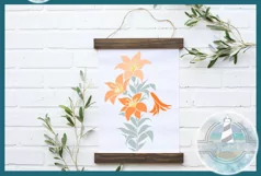 HGD - Lillies Lily Flower SVG - svg dxf eps pdf png file for cricut silhouette machines - sublimation waterslide htv signs t-shirts and other crafts