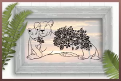 Harbor Grace Designs  This is a digital download for Lions  Mother And Baby SVG - Wild Animal Floral Mandala SVG SVG - a bundle of exclusive designs by Harbor Grace Designs. Files from Harbor Grace Designs will work with all major cutting and design progr