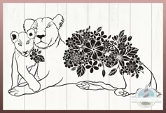 Harbor Grace Designs  This is a digital download for Lions  Mother And Baby SVG - Wild Animal Floral Mandala SVG SVG - a bundle of exclusive designs by Harbor Grace Designs. Files from Harbor Grace Designs will work with all major cutting and design progr