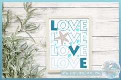 LOVE with Starfish SVG | Starfish SVG | Starfish Quote SVG Product Image 1