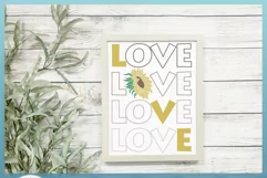 LOVE with Sunflower SVG | Sunflower SVG | Love Quote SVG Product Image 3