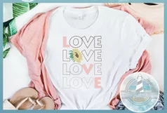 LOVE with Sunflower SVG | Sunflower SVG | Love Quote SVG Product Image 4