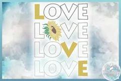 LOVE with Sunflower SVG | Sunflower SVG | Love Quote SVG Product Image 2