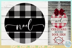Noel Round Sign Design | Christmas Porch Sign SVG Product Image 1