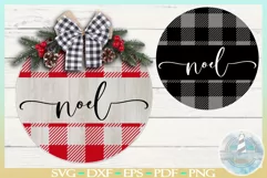 Noel Round Sign Design | Christmas Porch Sign SVG Product Image 3