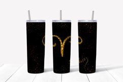 Zodiac sign aries tumbler,20 oz skinny tumbler sublimation Product Image 2