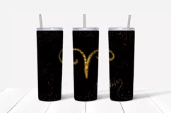 Zodiac sign aries tumbler,20 oz skinny tumbler sublimation Product Image 2