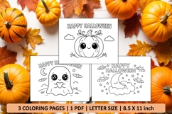 Cute happy halloween coloring page Product Image 6