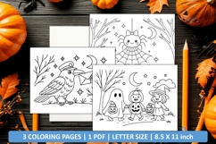 Cute happy halloween coloring page Product Image 1