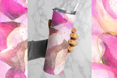 Pink Alcohol Ink Affirmation Tumbler For 20 oz Product Image 3