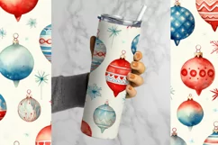 Christmas Ornaments Tumbler Wrap | Christmas Sublimation Product Image 2