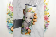 Easter Lamp Tumbler 20 oz Sublimation Design Png Product Image 2