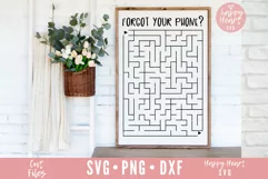 Forgot Your Phone Bathroom Maze SVG / Bathroom SVG Product Image 1