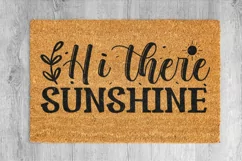 sunshine, summer, hello sunshine, hi, sun, hello, housewarming gift, closing gift, spring, you are my sunshine, love, wedding gift, sunny, art, hi sunshine, Door mat, home decor, new home gift, handmade, Hi, Hi There Sunshine