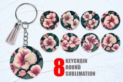 Keychain Hibicus flower background | Keyring Product Image 1