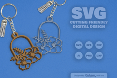 Hibiscus Flower Keychain SVG Product Image 2