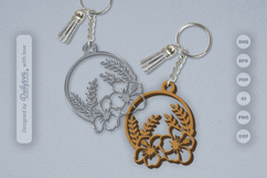 Hibiscus Flower Keychain SVG Product Image 1