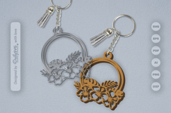 Hibiscus Flower Keychain SVG Product Image 1