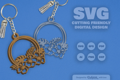 Hibiscus Flower Keychain SVG Product Image 2
