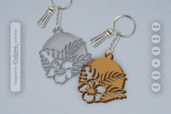 Hibiscus Flower Keychain SVG Product Image 2