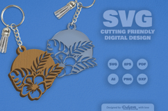 Hibiscus Flower Keychain SVG Product Image 1