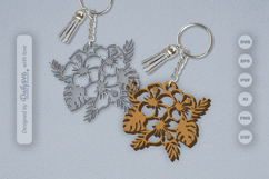 Hibiscus Flower Keychain SVG Product Image 2