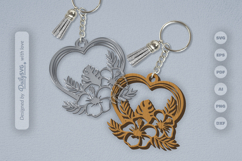Hibiscus Flower Keychain SVG Product Image 2