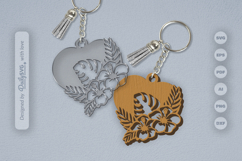 Hibiscus Flower Keychain SVG Product Image 1