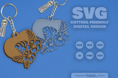 Hibiscus Flower Keychain SVG Product Image 2