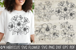 Hibiscus Flower Svg Design, Hibiscus Cut File Product Image 1