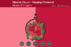 Hibiscus flower Hanging Ornament svg Product Image 2