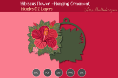 Hibiscus flower Hanging Ornament svg Product Image 3