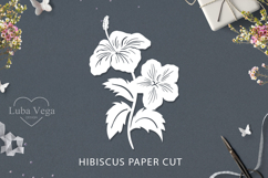 HIBISCUS PAPER CUT / Flower SVG paper cut Product Image 1