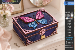 Mystical Box Laser Cut | Gothic Design | Hidden Key Box |CNC Product Image 1