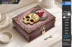 Mystical Box Laser Cut | Gothic Design | Hidden Key Box |CNC Product Image 1