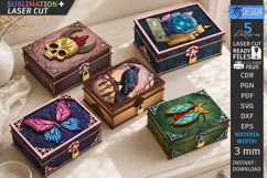 Mystical Boxes Laser Cut Bundle | Gothic | Hidden Key Boxes Product Image 1
