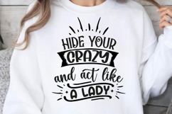 Hide your crazy and act like SVG, Sarcastic SVG Designs Product Image 1