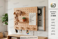 Hideaway Wall Box Organizer Laser Cut.Hidden Storage SVG Product Image 1